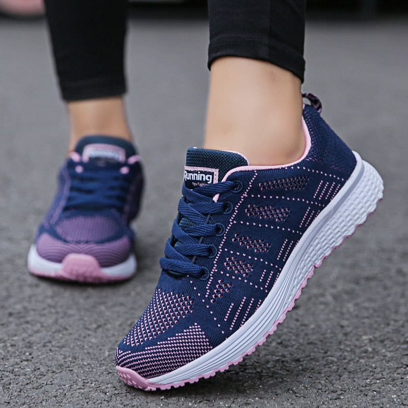 Athletic women's shoes featuring advanced arch support for orthopedic comfort & walking fitness.
