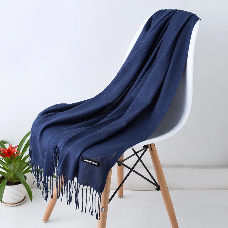 Soft luxury scarf for women, elegant and warm, a must-have fall/winter accessory.