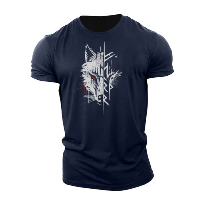 Comfortable men's short sleeve crew neck t-shirt with a bold graphic print for versatile casual fashion.