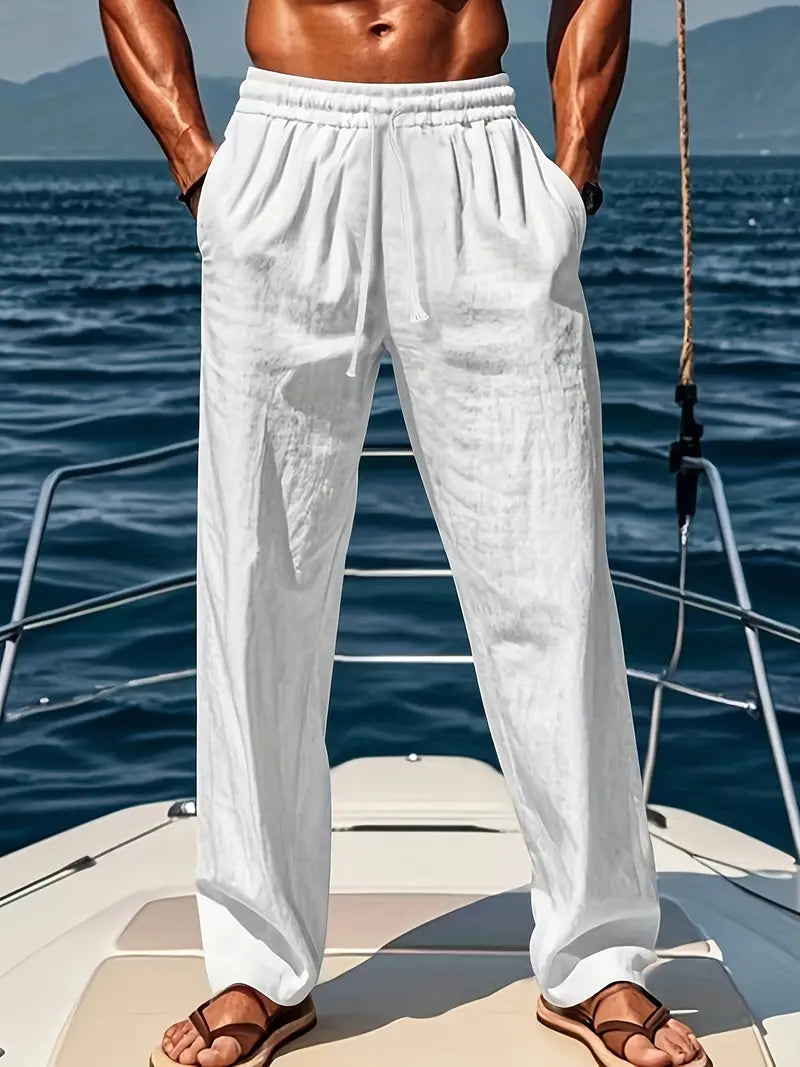 Men's relaxed fit comfort pants for everyday wear. Loose, stylish & versatile casual trousers.