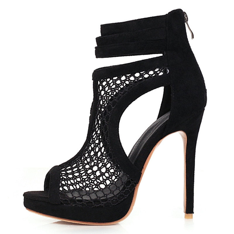 Stylish high heel ankle boots, designed for women's evening wear and party fashion.