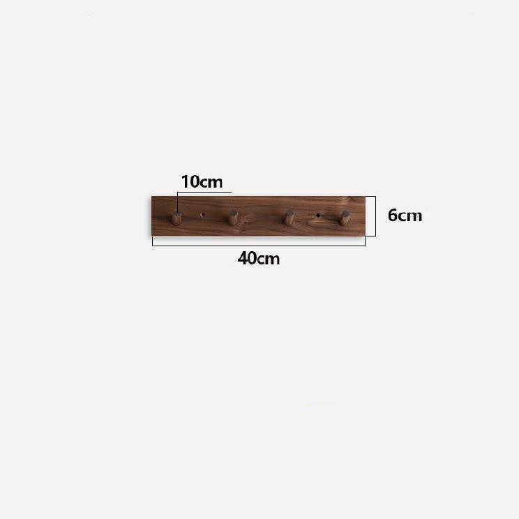 Minimalist entryway coat rack with natural beech wood, handmade wall hooks for home decor & storage.