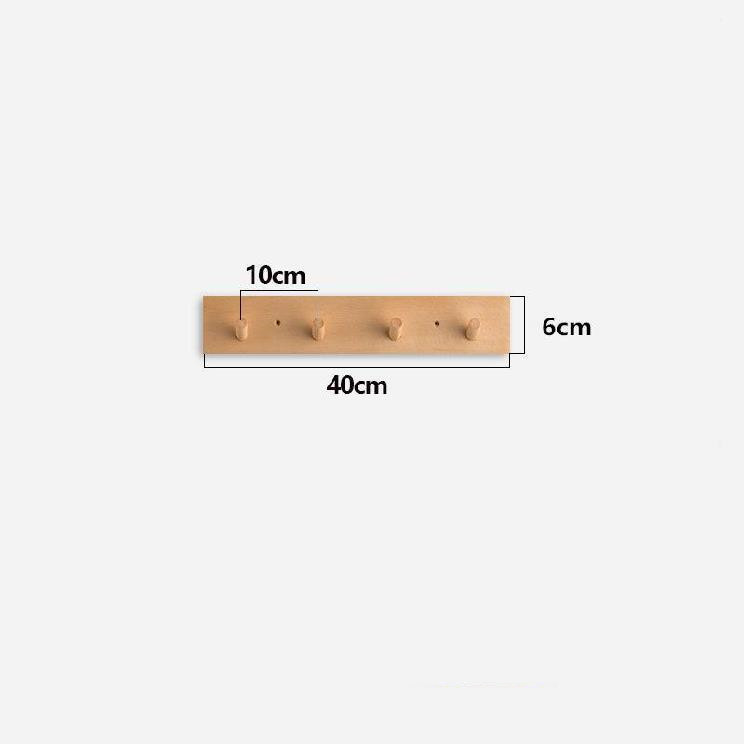 Elegant handmade zen minimalist wooden wall coat rack for organized entryway storage.