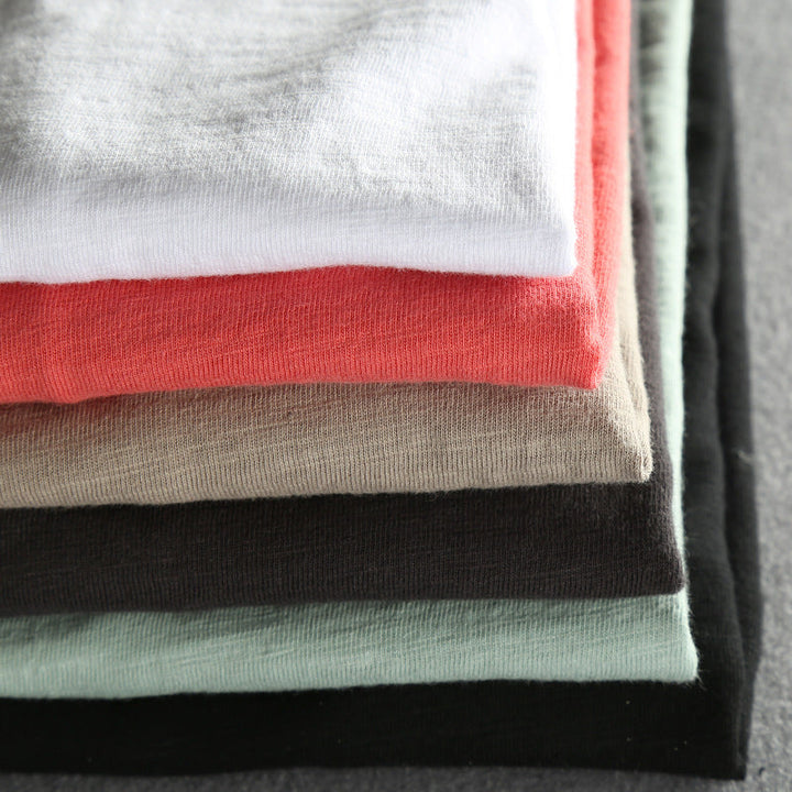 Men's textured long sleeve crew neck shirt. A comfortable, straight fit casual top for men.