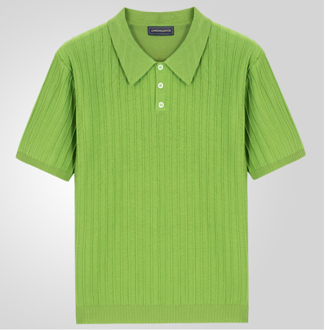 Comfort fit men's summer polo shirt. Stylish short sleeve top, ideal for casual wear, breathable & lightweight.