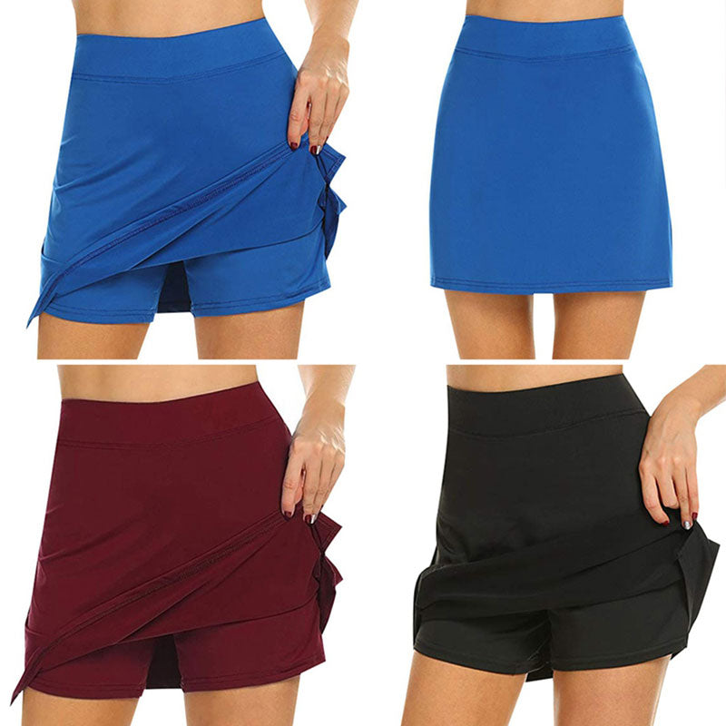 Athletic women's mini skirt, ideal for sports, running, or everyday activewear comfort.