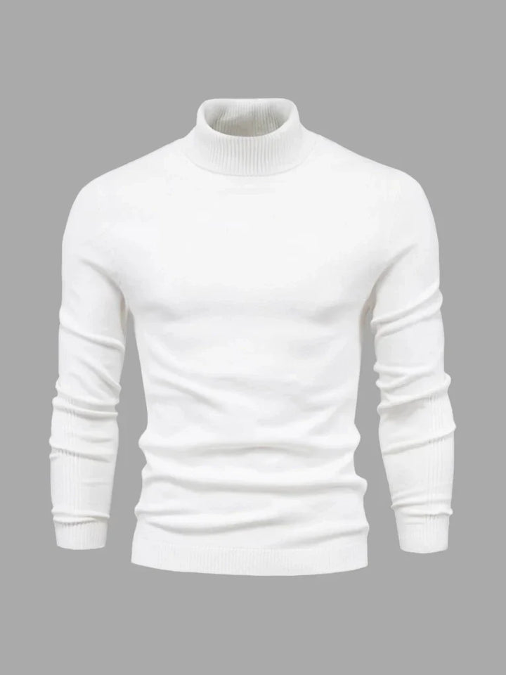 Layering men's turtleneck sweater, essential for versatile winter fashion.