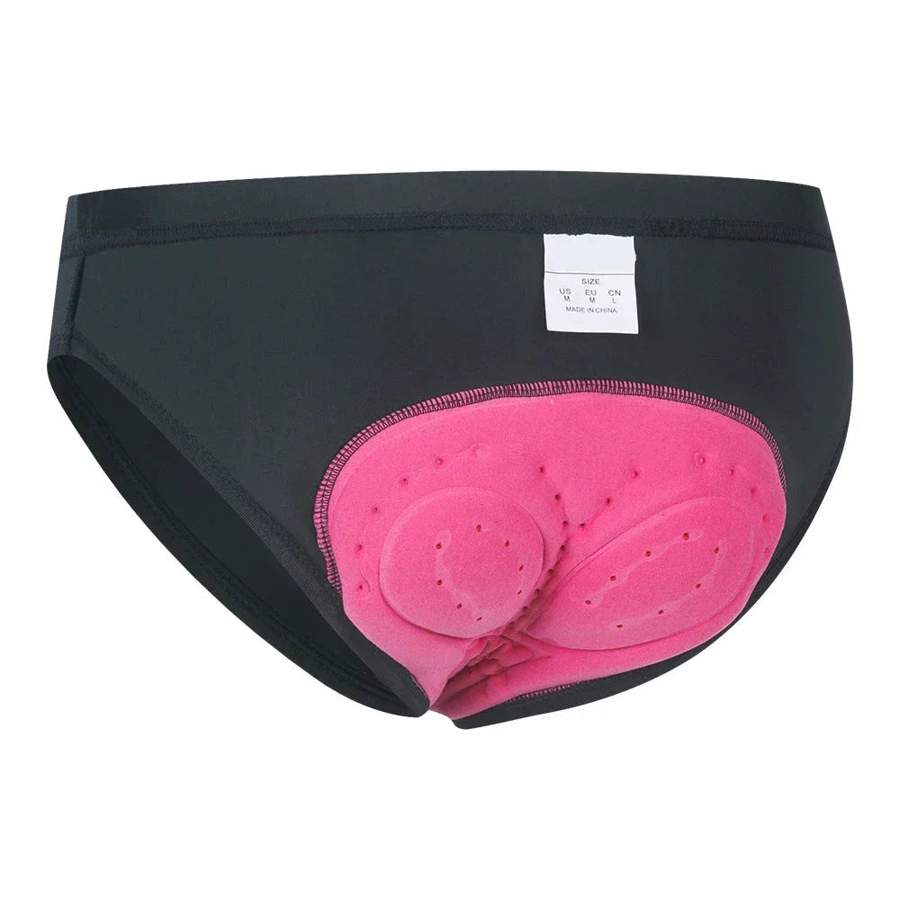 Soft, comfort-fit women's padded bike underwear, designed as a discreet shorts liner for improved cycling experience.