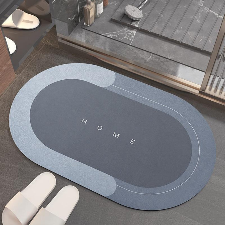 Protect your bathroom floor with this quick-drying, non-slip, absorbent bath mat; modern & easy clean.
