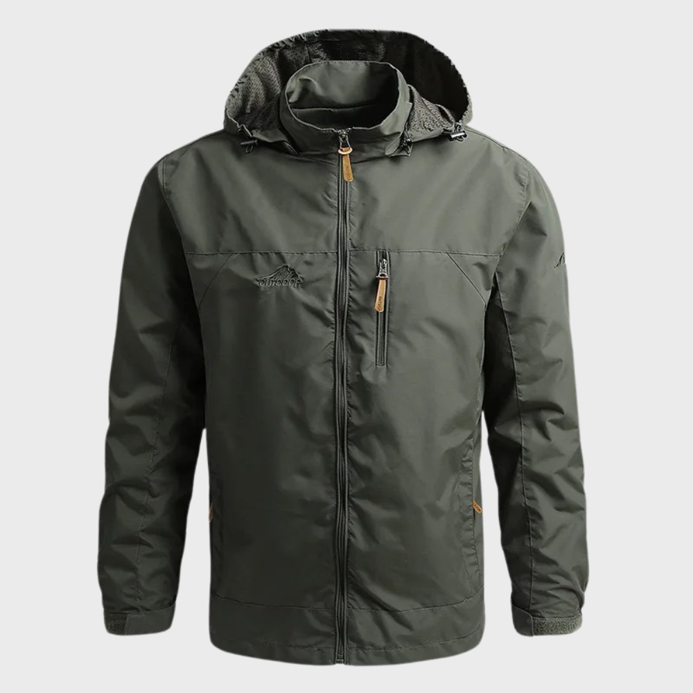 New men's lightweight hooded windbreaker jacket. Versatile outerwear for activewear, travel, and everyday protection.