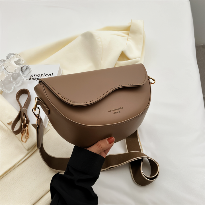 Khaki women's fashion crossbody bag, a compact & versatile shoulder purse for daily elegance.