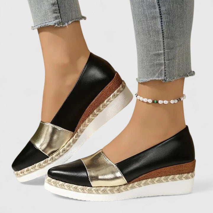 Elegant women's comfort shoes with orthopedic design, ensuring excellent arch support and pain relief for feet.