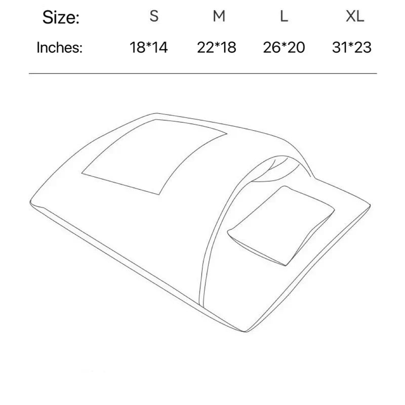 Cat accessory: Plush sleeping bag bed. A washable, cozy cave for warm, snuggle naps.