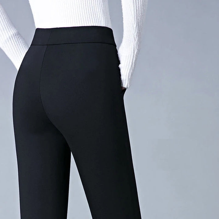 Flattering fit women's gray stretchy pants for yoga, active wear, and ultimate comfort. Versatile casual bottoms.