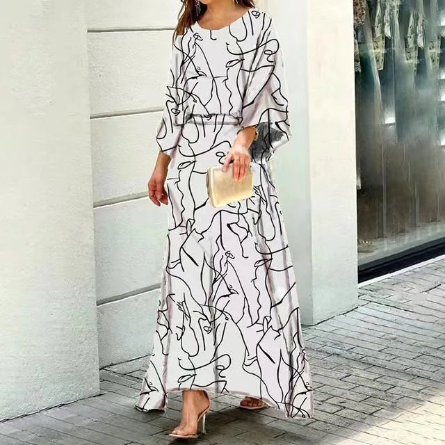 Comfortable & elegant women's flowy maxi dress. Perfect long party dress for versatile occasion wear.