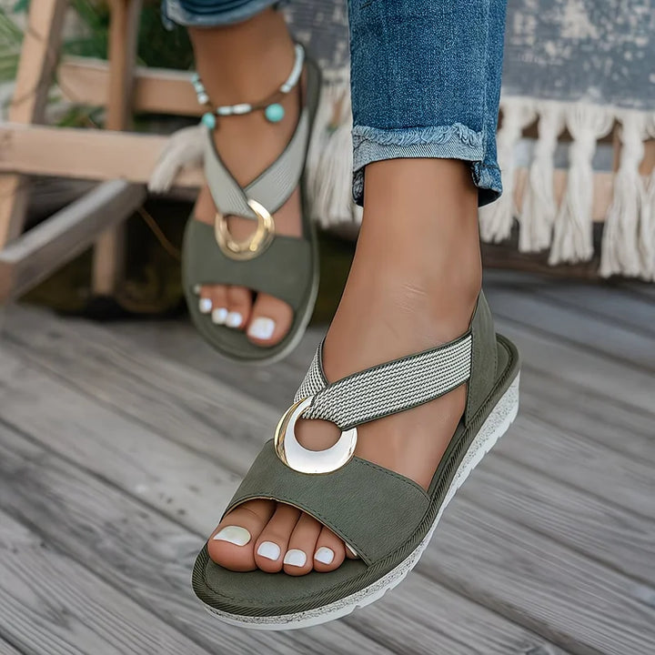 Comfortable women's summer sandals designed for breathability, perfect lightweight footwear for warm days.