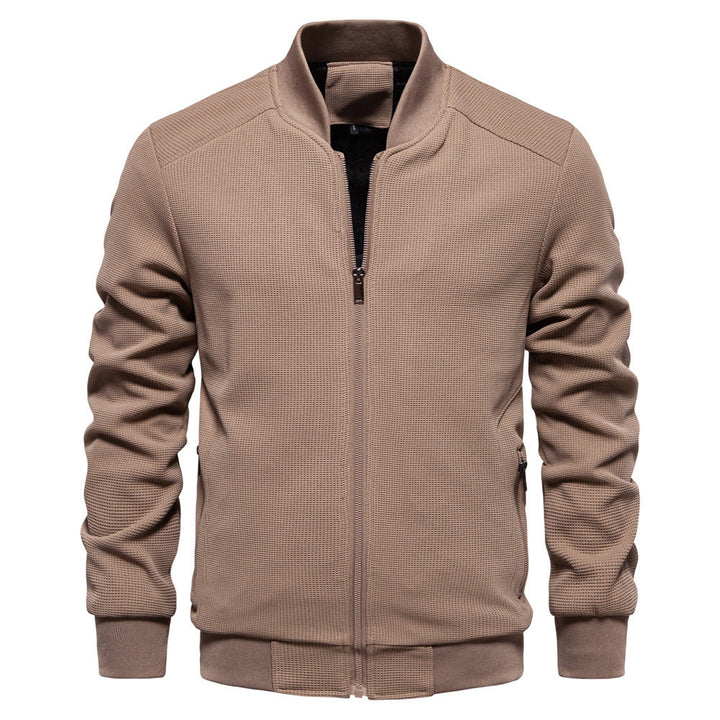 Stylish & comfortable men's zip-up bomber jacket. Essential casual outerwear for versatile everyday fashion.