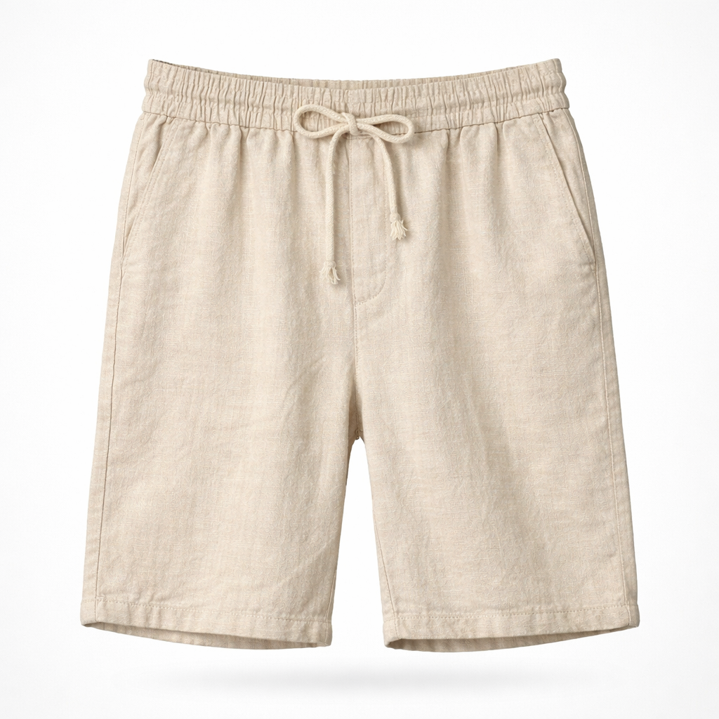 Comfortable men's drawstring shorts in a relaxed fit. Versatile for everyday, beach, or warm weather activities.