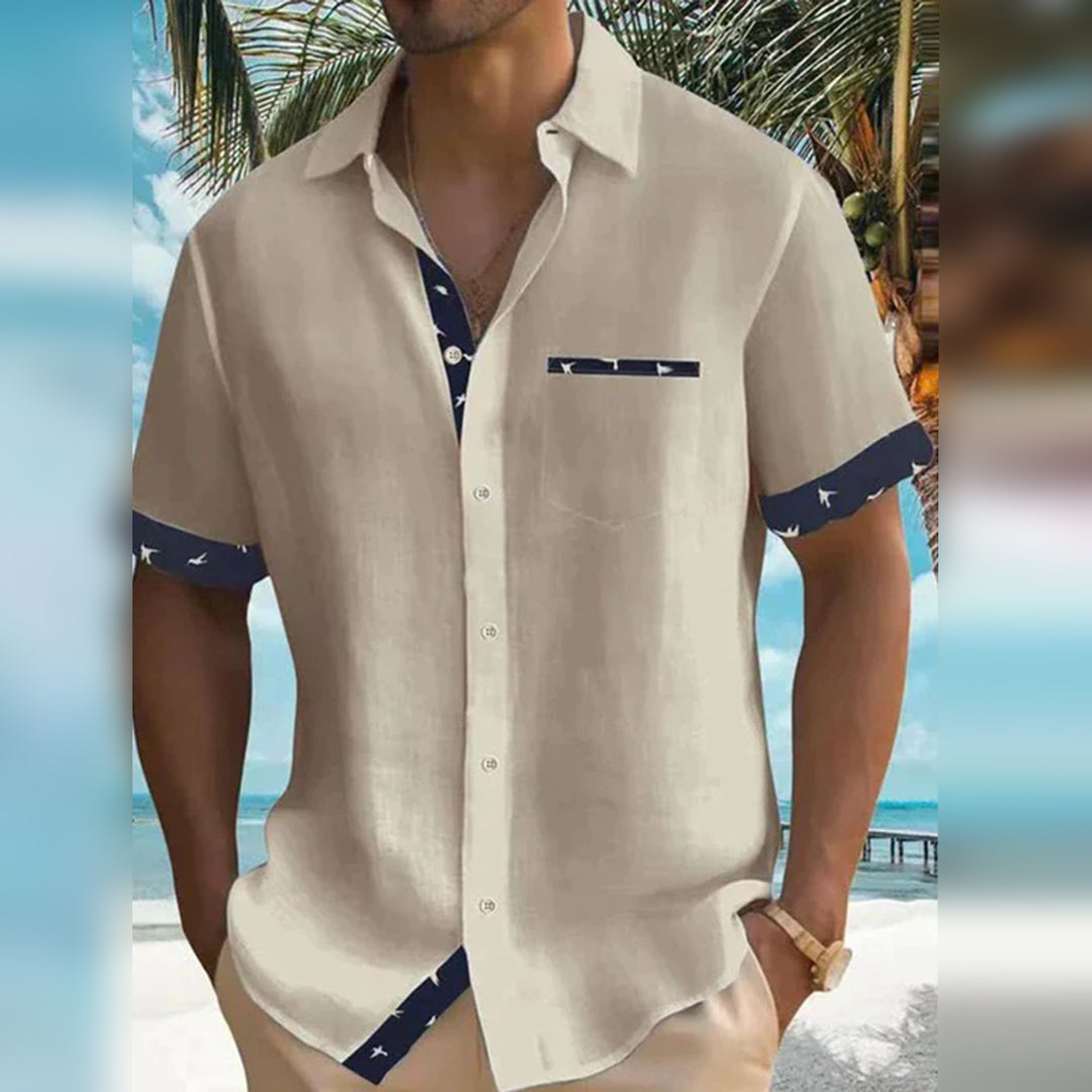 Men's timeless slim fit button-down shirt for work, formal events, or smart casual everyday wear.