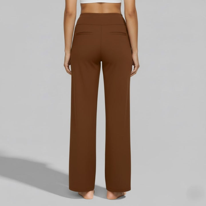 Flattering fit women's stretch trousers, comfortable and versatile for casual style.
