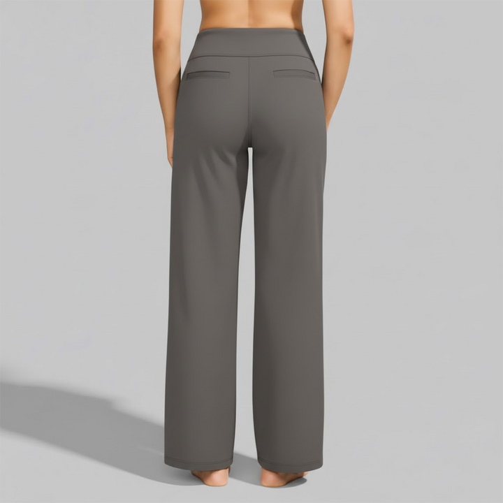 Flexible women's stretch pants, soft fabric ensures all-day comfort for daily activities.