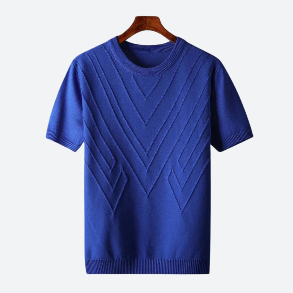 Elegant men's modern tee. Experience ultimate comfort & style with this luxury short-sleeve casual top.