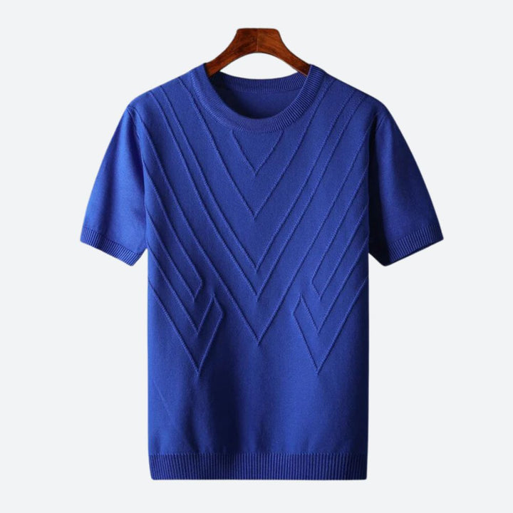 Elegant men's modern tee. Experience ultimate comfort & style with this luxury short-sleeve casual top.