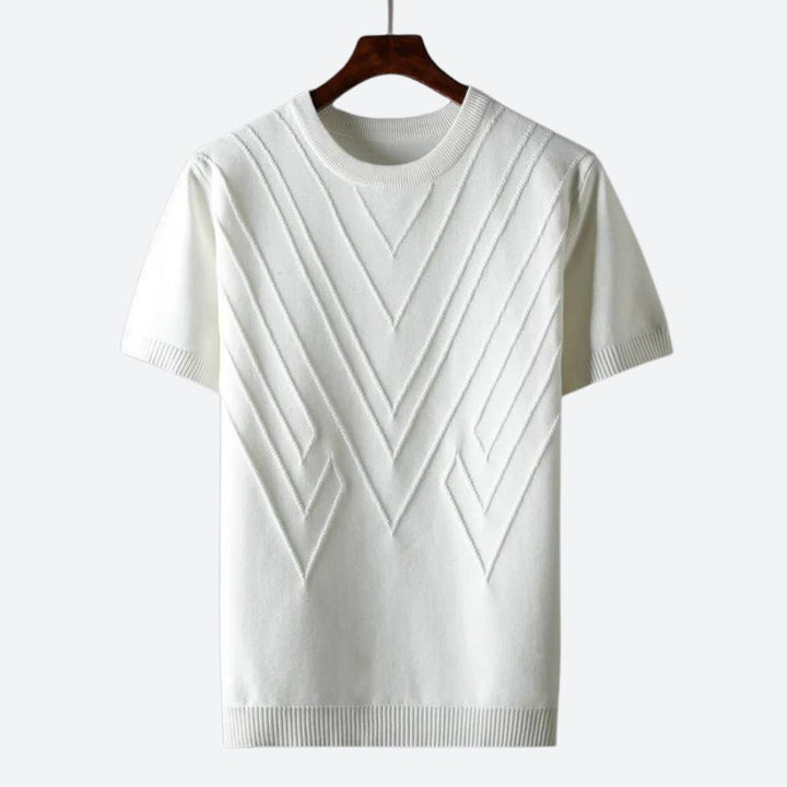 New men's luxury tee, featuring a modern short-sleeve design & comfortable regular fit for everyday style.