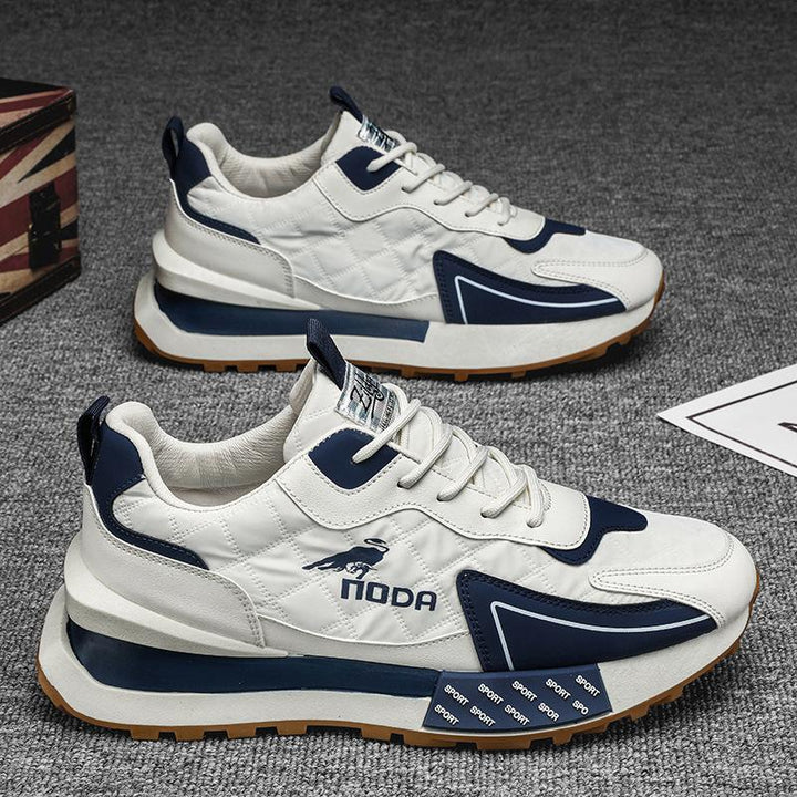 Fashionable men's chunky platform sneakers, lace-up design for trendy & comfortable casual footwear.