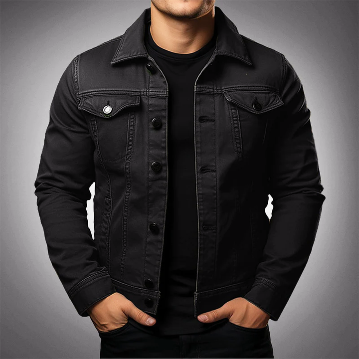 Stylish men's classic long sleeve jacket, perfect casual outerwear for versatile fashion layering.