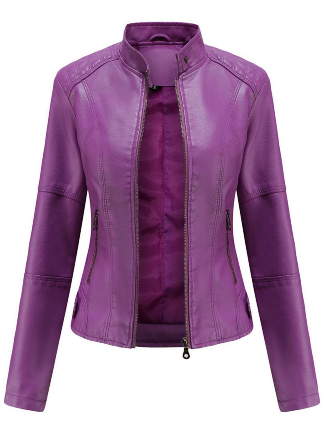 Versatile women's fashion jacket for cool weather. Structured fit, ideal for chic transitional outfits.