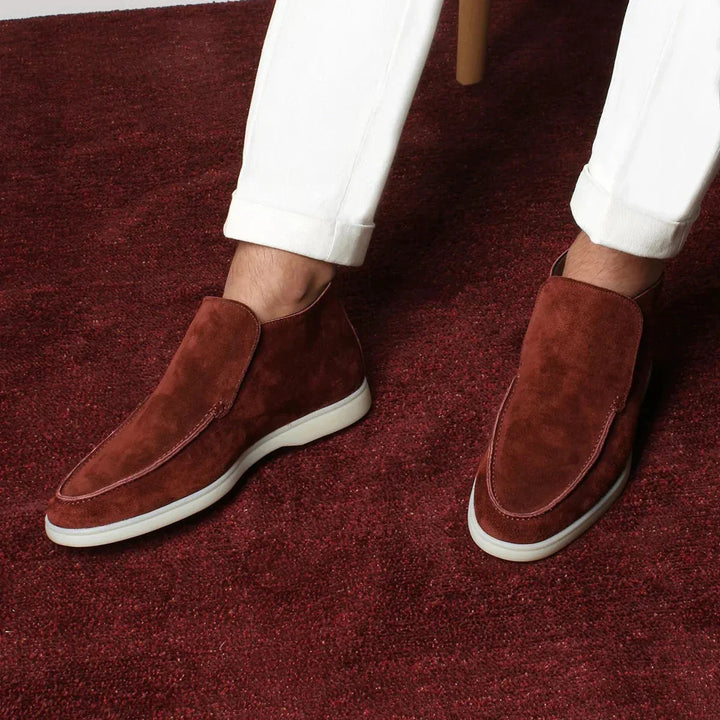 Modern men's slip-on loafers, stylish casual footwear with a comfortable design.