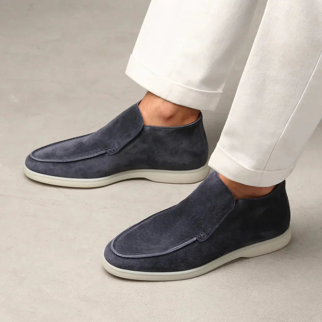 Convenient men's moc toe slip-on shoes, offering versatile everyday footwear.