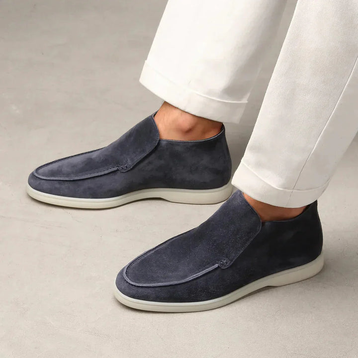 Convenient men's moc toe slip-on shoes, offering versatile everyday footwear.