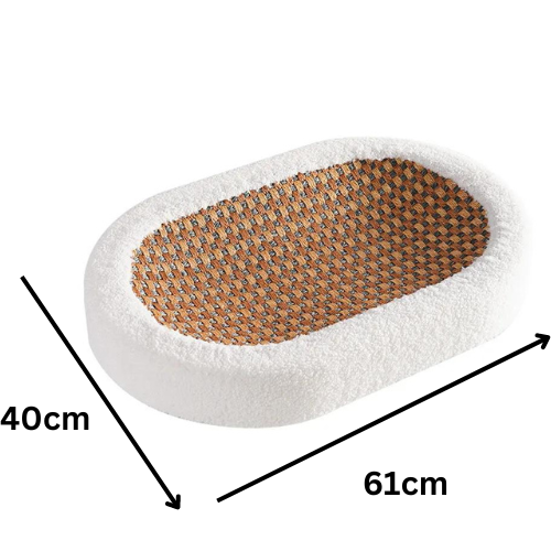Luxurious cat bed and sturdy scratching post for your cat's comfort, play, and relaxation. Modern design.