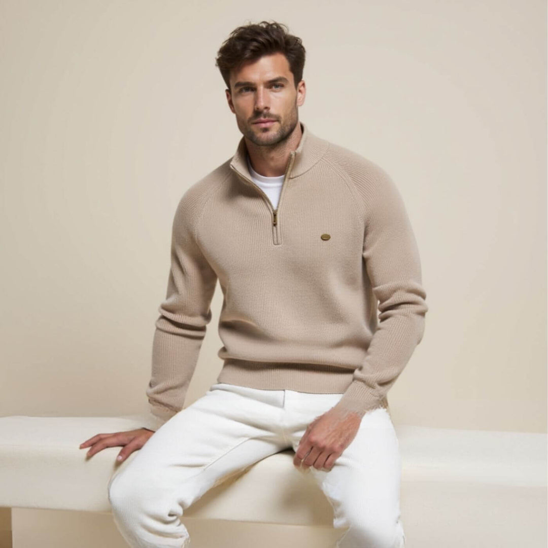 Premium men's soft sweater, long sleeve and versatile for casual, comfortable daily wear.