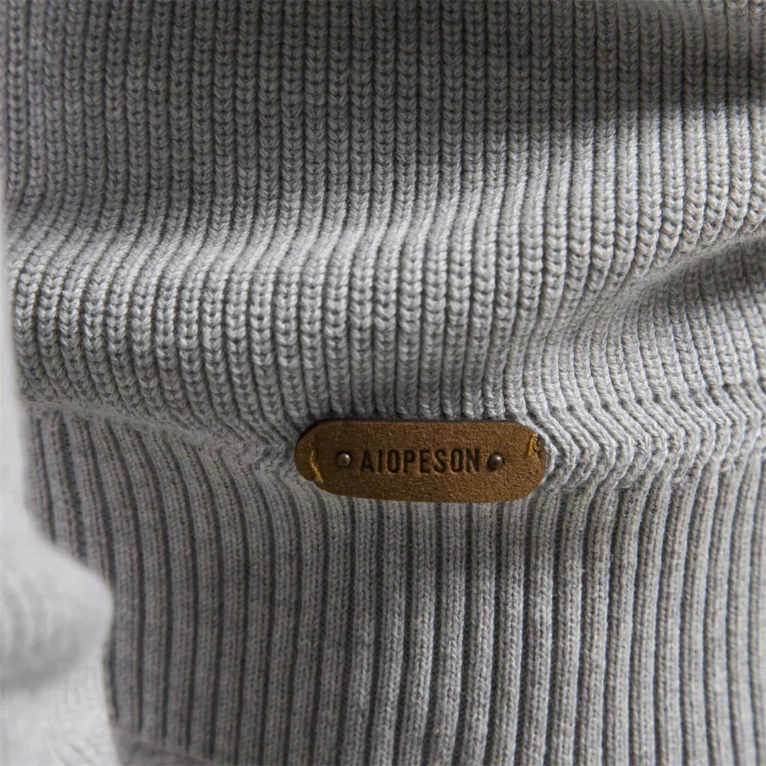 Durable men's soft knit sweater, ideal for comfortable daily wear and winter fashion.