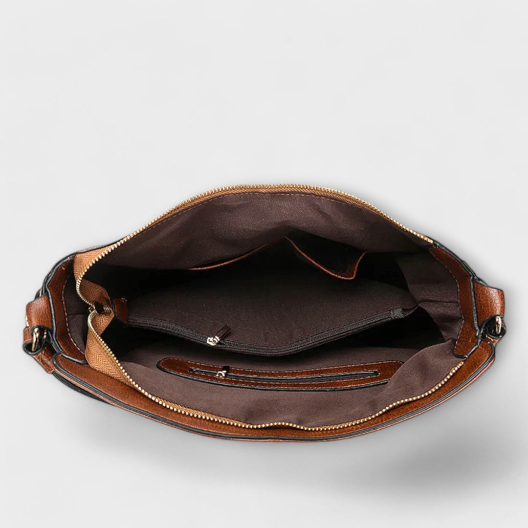 Large elegant women's handbag, a fashionable tote shoulder bag and spacious accessory.