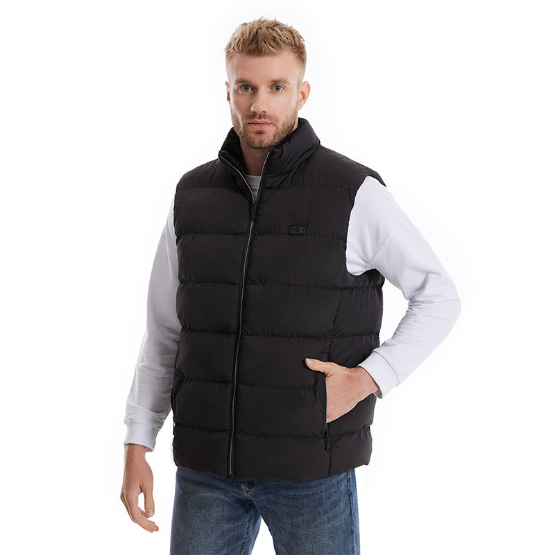 Stay warm anywhere with this portable heated jacket, featuring adjustable temp for ultimate comfort.