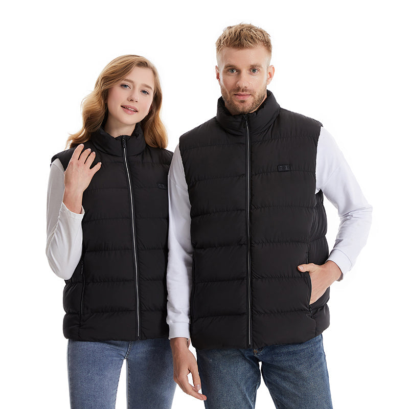Versatile unisex heated jacket, offering adjustable warmth for any gender in cold climates.