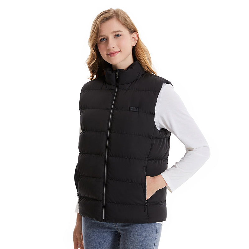 Essential outdoor gear: unisex heated jacket with a water-repellent finish for winter sports.