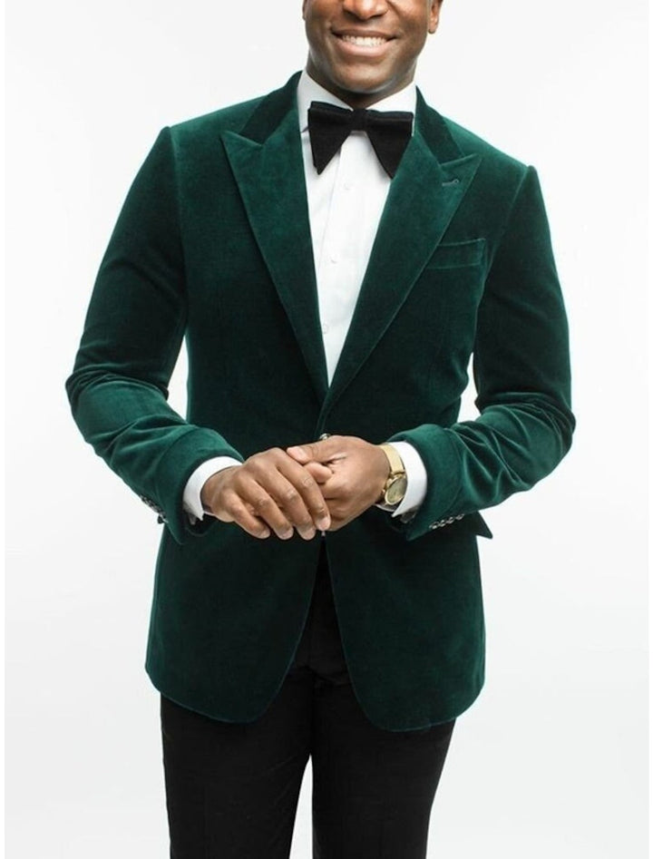 Men's elegant tailored formal jacket, front view, perfect for evening wear & special occasions.