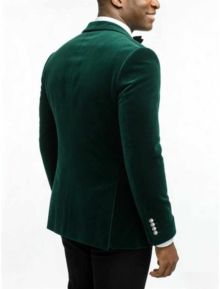 Sophisticated men's dress jacket in tailored fit, ideal for galas, dinners, & parties.