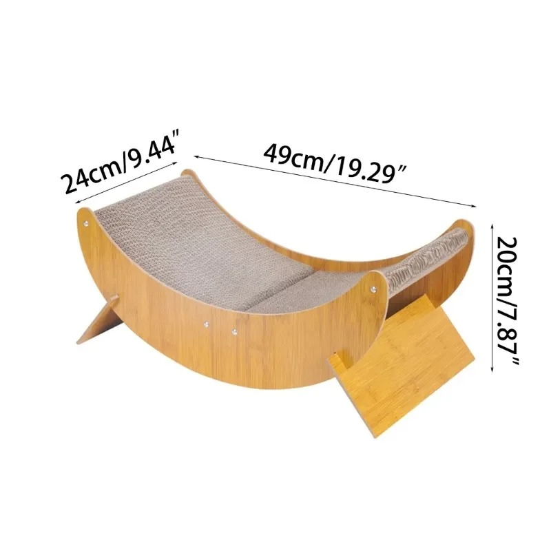 Stylish cat lounge & scratcher, a cozy pet bed and scratching post in one. Modern cat furniture that protects home decor.