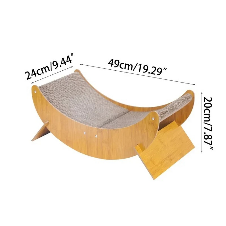 Stylish cat lounge & scratcher, a cozy pet bed and scratching post in one. Modern cat furniture that protects home decor.
