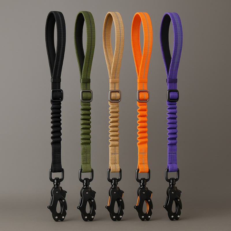 Heavy-duty dog leash for safety & control. Shock-absorbing pet lead for strong dogs.