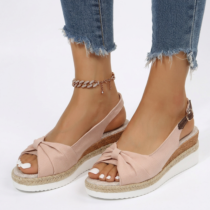Adjustable women's wedge sandals. Casual orthopaedic design for summer comfort and stylish support.