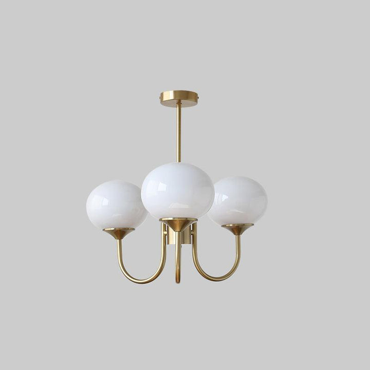 Chic chrome pendant lamp, diffused light, ideal for a luxury kitchen island.
