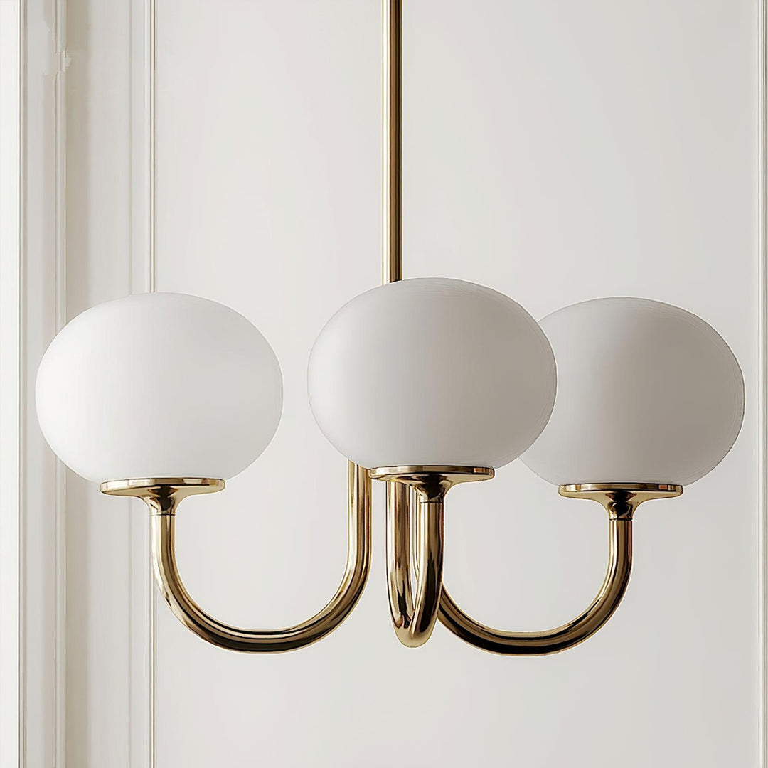 Sleek chrome glass sphere pendant, sophisticated lighting for elegant hallways.