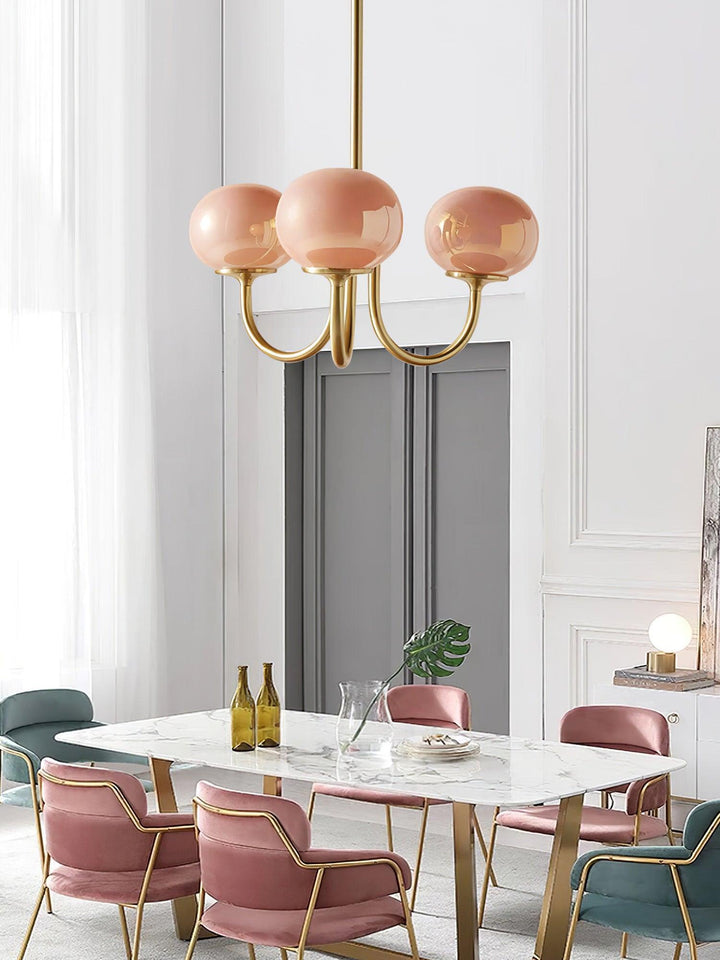 Elegant chrome diffused globe lamp, stylish modern decor for open living rooms.